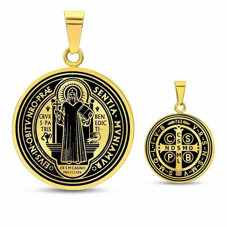 Saint Benedict & Saint Michael Protection Necklace – Catholic Stainless Steel Devotional