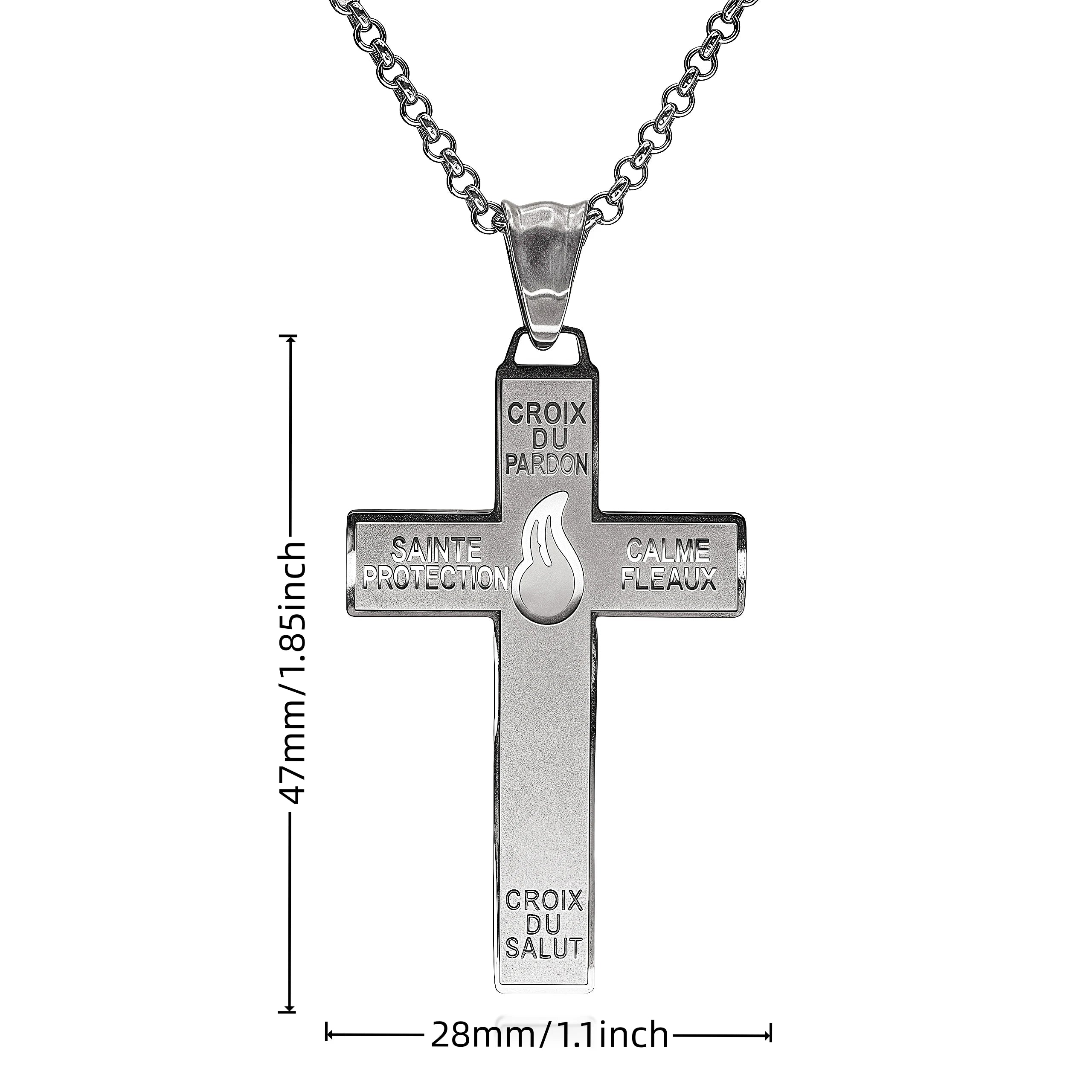 Gold Plated or Stainless Steel - Cross of Forgiveness (Cross of Pardon or Precious Blood Cross) – Marie-Julie Jahenny Holy Protection Cross with Bonne Garde Rosary Variants