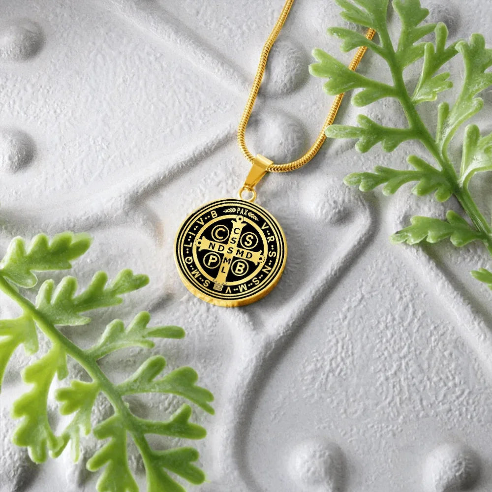 Saint Benedict & Saint Michael Protection Necklace – Catholic Stainless Steel Devotional