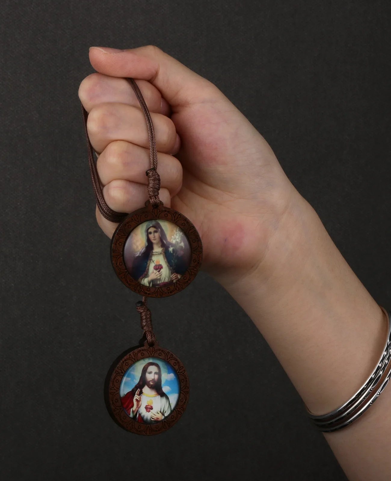 Sacred Heart of Jesus and Our Lady Wooden Scapular – Catholic Devotional