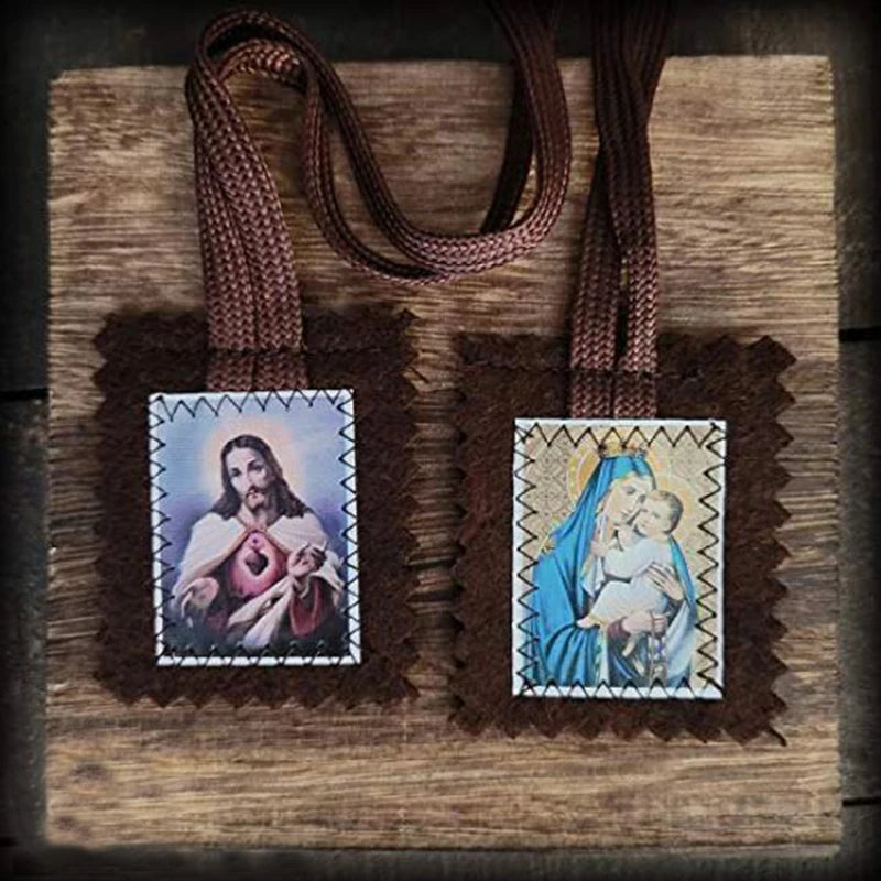 Brown Wool Scapular of Our Lady of Mount Carmel – Sacred Heart Devotion
