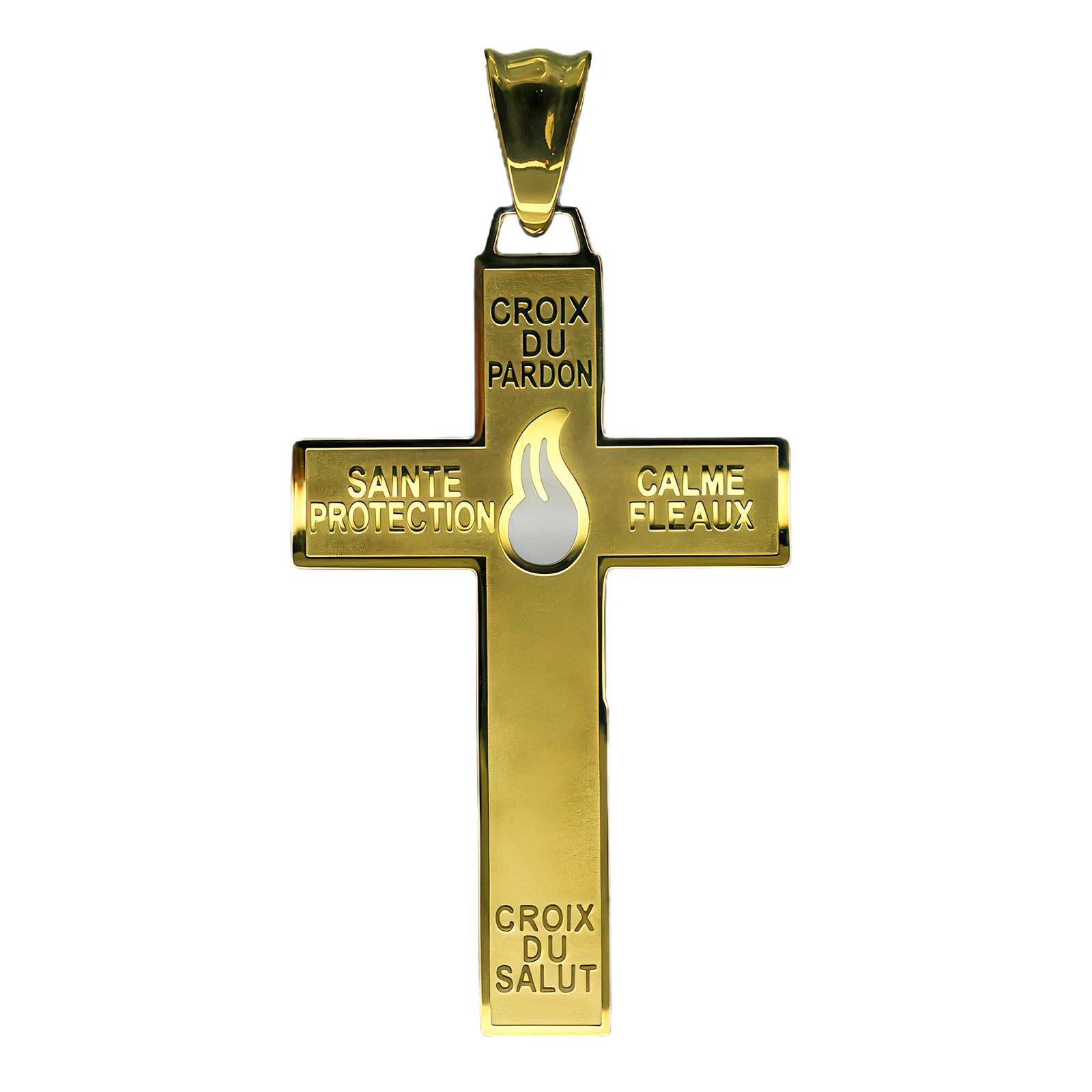 Gold Plated or Stainless Steel - Cross of Forgiveness (Cross of Pardon or Precious Blood Cross) – Marie-Julie Jahenny Holy Protection Cross with Bonne Garde Rosary Variants