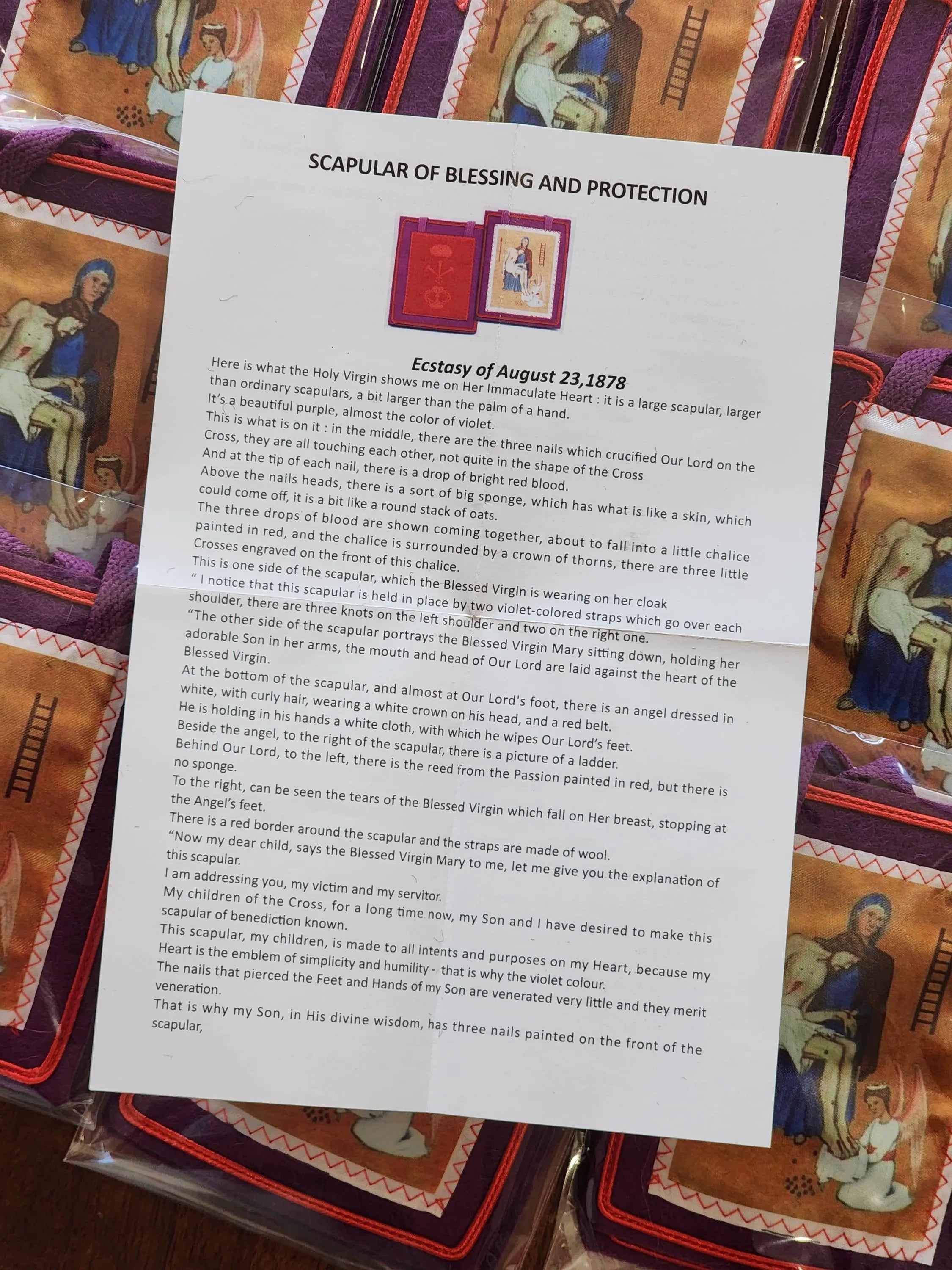 Purple Scapular of Benediction | Catholic Sacramental