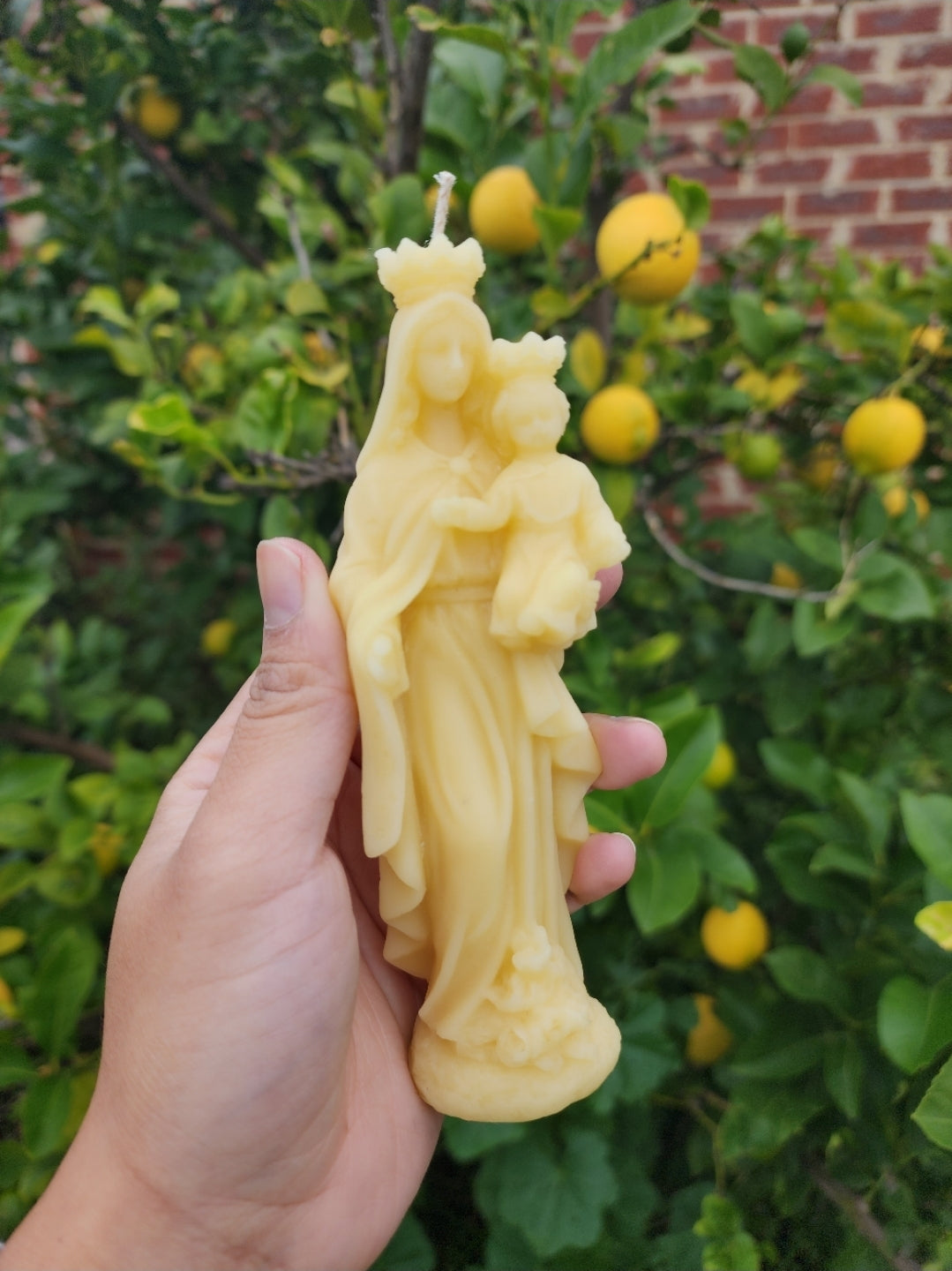 OUR LADY OF MOUNT CARMEL | Pure organic beeswax candle
